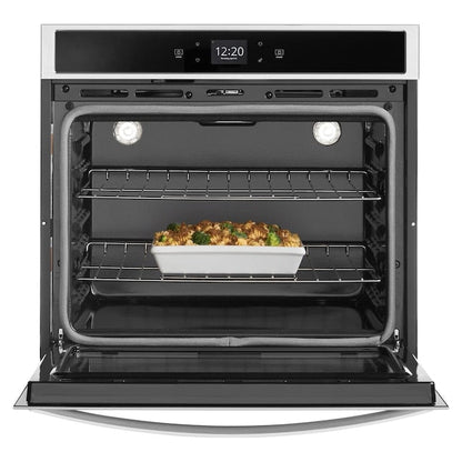 Whirlpool Smart 30 inch Smart Compatible Single Electric Wall Oven Self-cleaning ( Stainless steel )