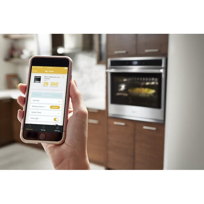 Whirlpool Smart 30 inch Smart Compatible Single Electric Wall Oven Self-cleaning ( Stainless steel )