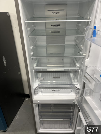 Whirlpool Garage-Ready 12.9-cu ft Counter-Depth 24-in Wide Bottom-Freezer Refrigerator Ice Maker Optional (sold separately) ( Fingerprint Resistant Stainless Finish ) Garage Ready ENERGY STAR Certified