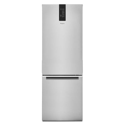 Whirlpool Garage-Ready 12.9-cu ft Counter-Depth 24-in Wide Bottom-Freezer Refrigerator Ice Maker Optional (sold separately) ( Fingerprint Resistant Stainless Finish ) Garage Ready ENERGY STAR Certified