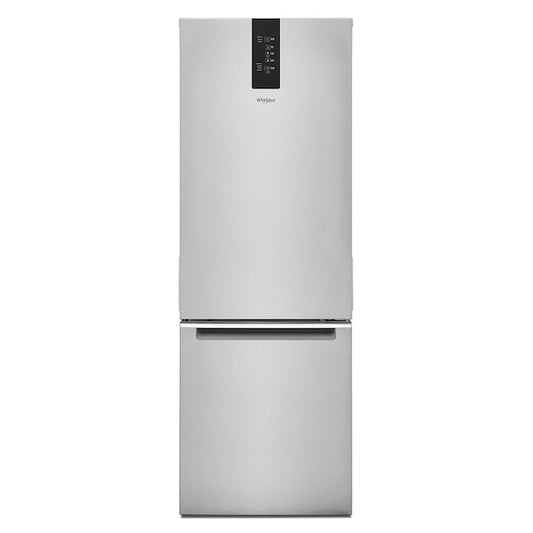 Whirlpool Garage-Ready 12.9-cu ft Counter-Depth 24-in Wide Bottom-Freezer Refrigerator Ice Maker Optional (sold separately) ( Fingerprint Resistant Stainless Finish ) Garage Ready ENERGY STAR Certified