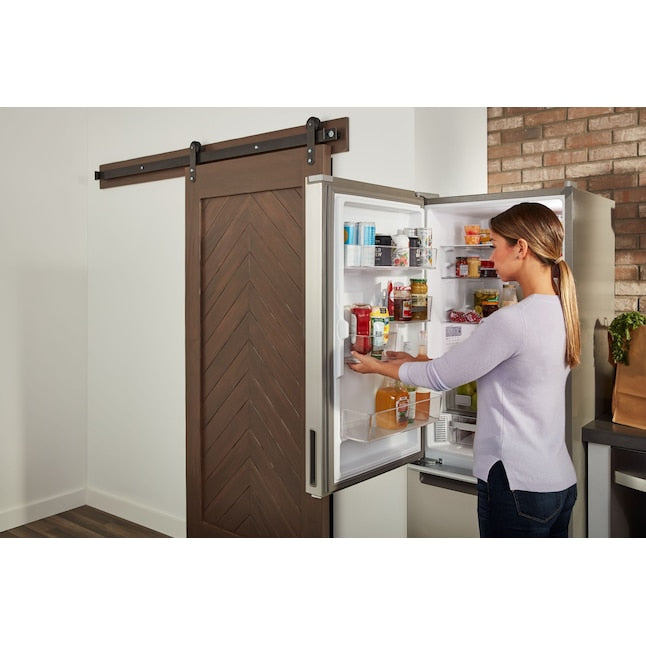 Whirlpool Garage-Ready 12.9-cu ft Counter-Depth 24-in Wide Bottom-Freezer Refrigerator Ice Maker Optional (sold separately) ( Fingerprint Resistant Stainless Finish ) Garage Ready ENERGY STAR Certified