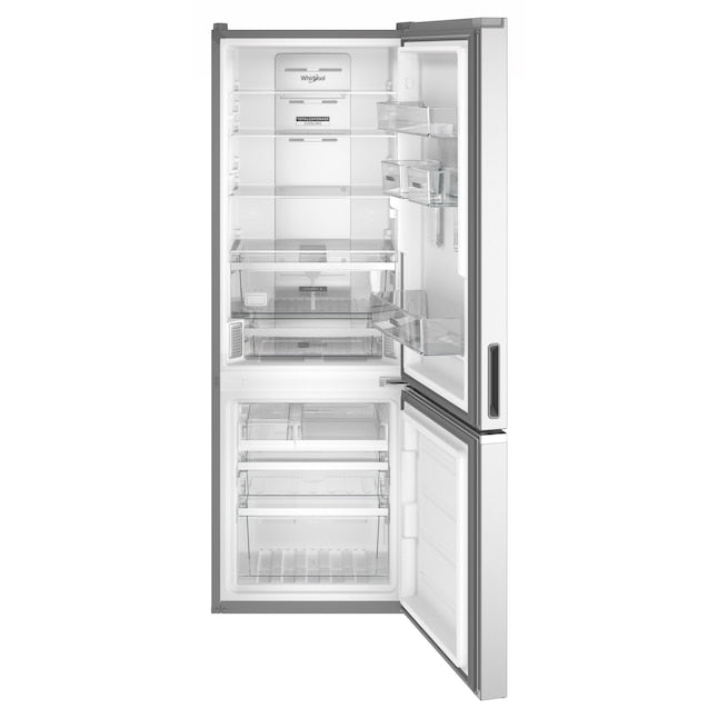 Whirlpool Garage-Ready 12.9-cu ft Counter-Depth 24-in Wide Bottom-Freezer Refrigerator Ice Maker Optional (sold separately) ( Fingerprint Resistant Stainless Finish ) Garage Ready ENERGY STAR Certified