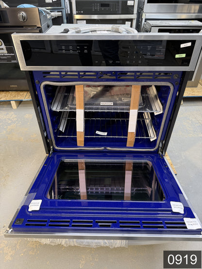 LG Air Fry with Easy Clean 30 inch Smart Compatible Single Electric Wall Oven with Air Fry Single-fan and Self-cleaning ( PrintProof Stainless Steel )