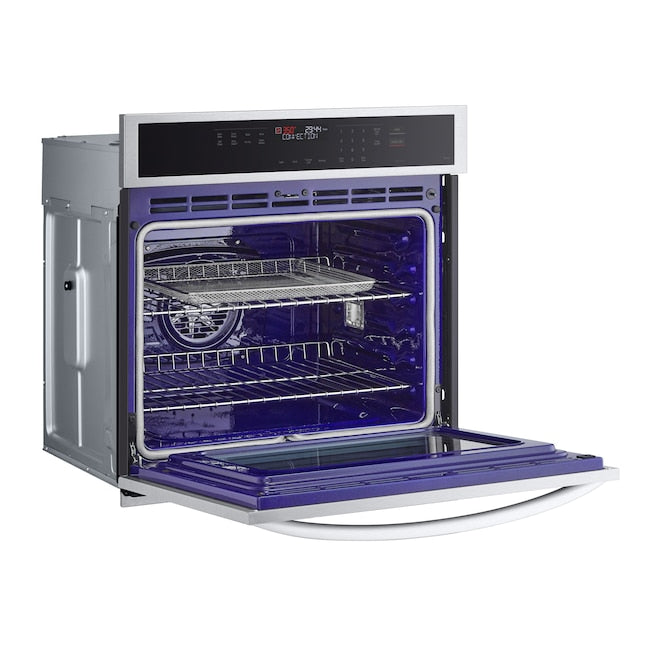 LG Air Fry with Easy Clean 30 inch Smart Compatible Single Electric Wall Oven with Air Fry Single-fan and Self-cleaning ( PrintProof Stainless Steel )