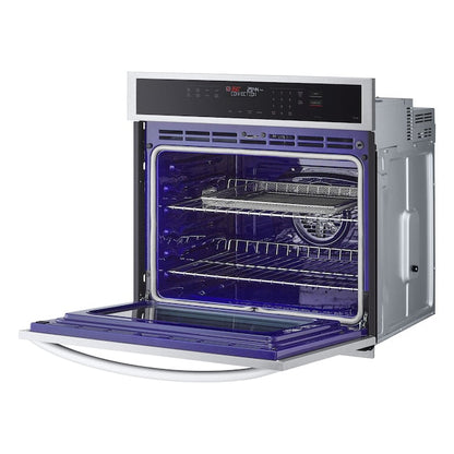 LG Air Fry with Easy Clean 30 inch Smart Compatible Single Electric Wall Oven with Air Fry Single-fan and Self-cleaning ( PrintProof Stainless Steel )