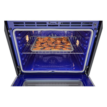 LG Air Fry with Easy Clean 30 inch Smart Compatible Single Electric Wall Oven with Air Fry Single-fan and Self-cleaning ( PrintProof Stainless Steel )