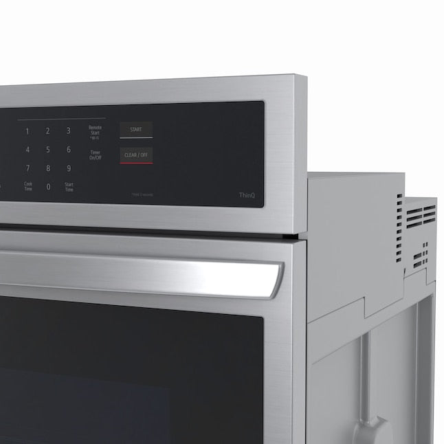 LG Air Fry with Easy Clean 30 inch Smart Compatible Single Electric Wall Oven with Air Fry Single-fan and Self-cleaning ( PrintProof Stainless Steel )