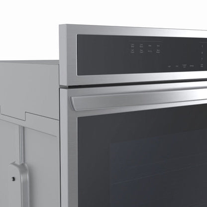 LG Air Fry with Easy Clean 30 inch Smart Compatible Single Electric Wall Oven with Air Fry Single-fan and Self-cleaning ( PrintProof Stainless Steel )