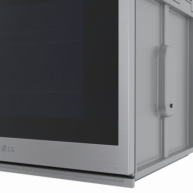 LG Air Fry with Easy Clean 30 inch Smart Compatible Single Electric Wall Oven with Air Fry Single-fan and Self-cleaning ( PrintProof Stainless Steel )