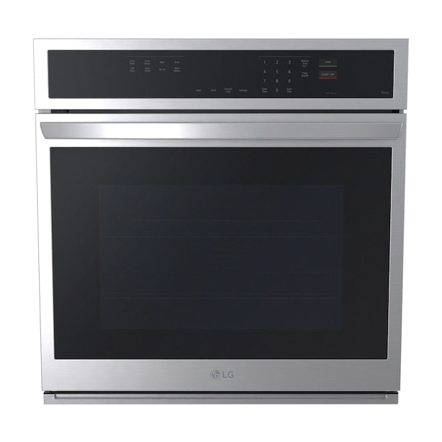 LG Air Fry with Easy Clean 30 inch Smart Compatible Single Electric Wall Oven with Air Fry Single-fan and Self-cleaning ( PrintProof Stainless Steel )