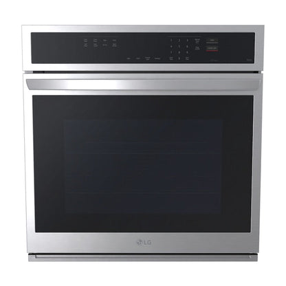 LG Air Fry with Easy Clean 30 inch Smart Compatible Single Electric Wall Oven with Air Fry Single-fan and Self-cleaning ( PrintProof Stainless Steel )