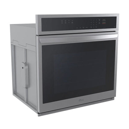 LG Air Fry with Easy Clean 30 inch Smart Compatible Single Electric Wall Oven with Air Fry Single-fan and Self-cleaning ( PrintProof Stainless Steel )