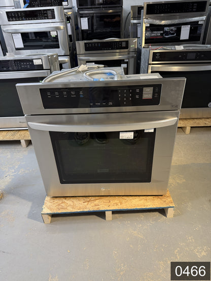 LG 30 inch Smart Compatible Single Electric Wall Oven with Air Fry Single-fan and Self-cleaning ( Printproof Stainless Steel )