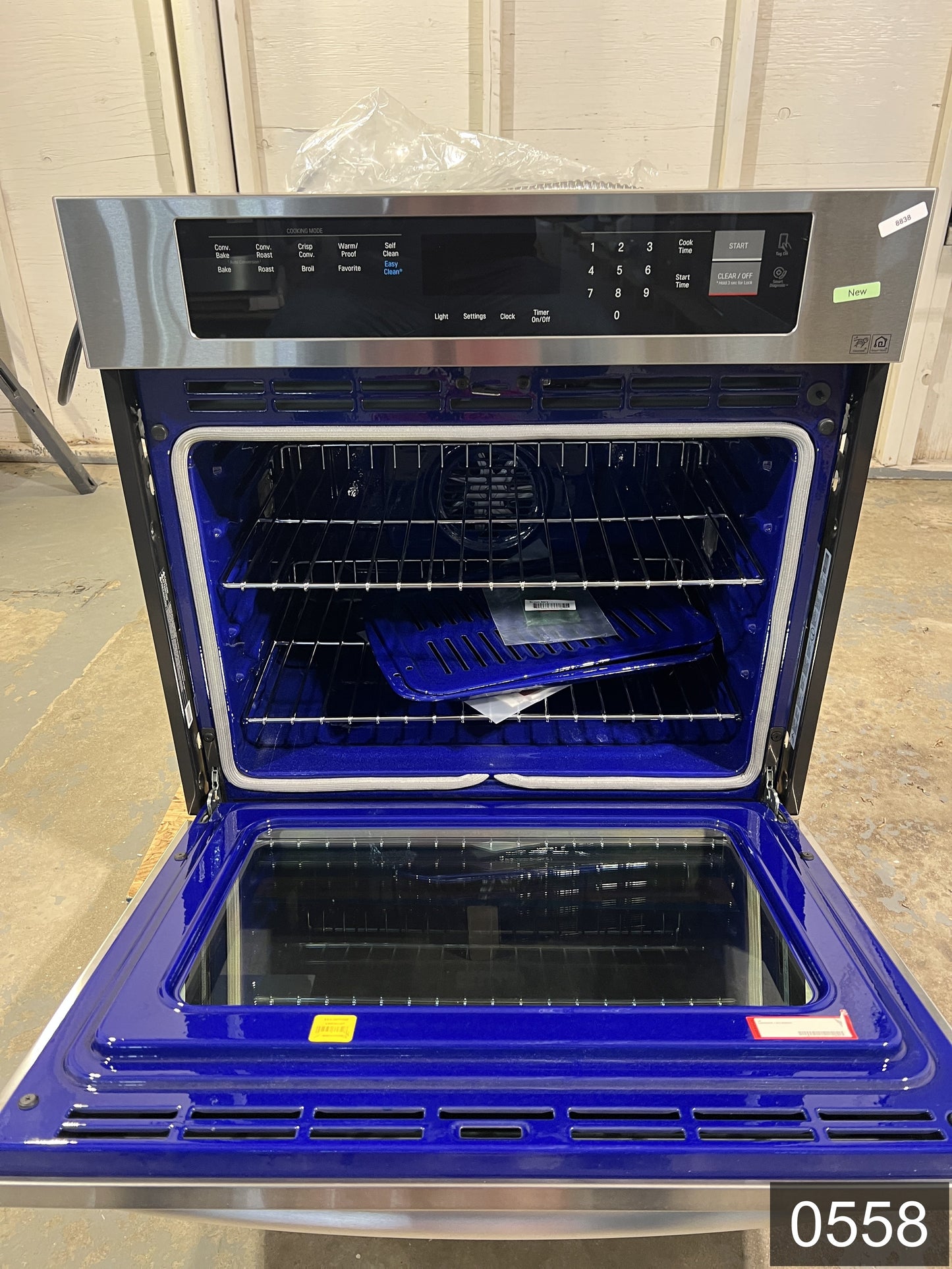 LG 30 inch Smart Compatible Single Electric Wall Oven with Air Fry Single-fan and Self-cleaning ( Printproof Stainless Steel )