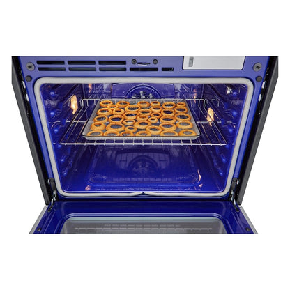 LG 30 inch Smart Compatible Single Electric Wall Oven with Air Fry Single-fan and Self-cleaning ( Printproof Stainless Steel )