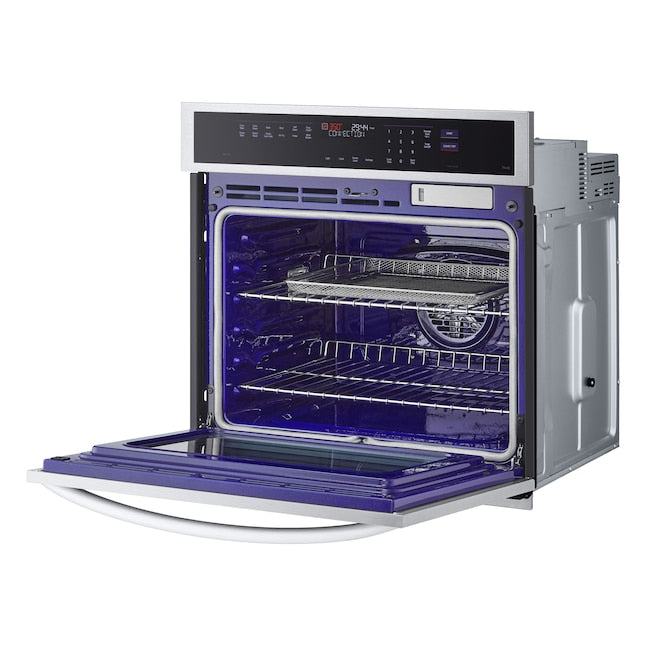 LG 30 inch Smart Compatible Single Electric Wall Oven with Air Fry Single-fan and Self-cleaning ( Printproof Stainless Steel )