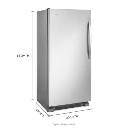 Whirlpool SideKick 17.7-cu ft Frost-free Upright Freezer ( Monochromatic Stainless Steel )