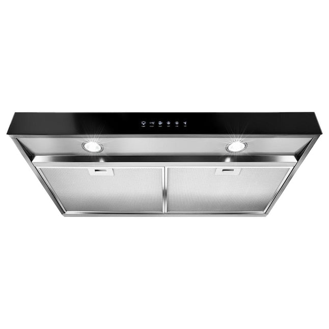 Whirlpool 30 inch Convertible 350.0-CFM Recirculating Stainless Steel Under Cabinet Range Hood with Charcoal Filter
