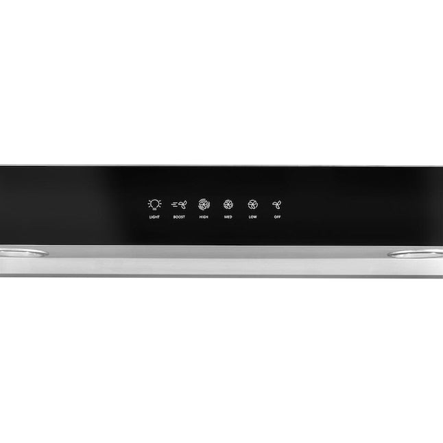 Whirlpool 30 inch Convertible 350.0-CFM Recirculating Stainless Steel Under Cabinet Range Hood with Charcoal Filter