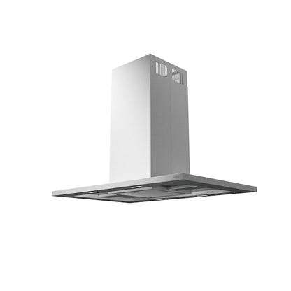 Zephyr 36 inch Convertible 600-CFM Stainless Steel + Glass Island Range Hood