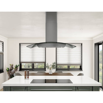 Zephyr 36 inch Convertible 600-CFM Black Stainless Steel Island Range Hood
