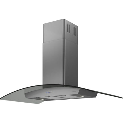 Zephyr 36 inch Convertible 600-CFM Black Stainless Steel Island Range Hood