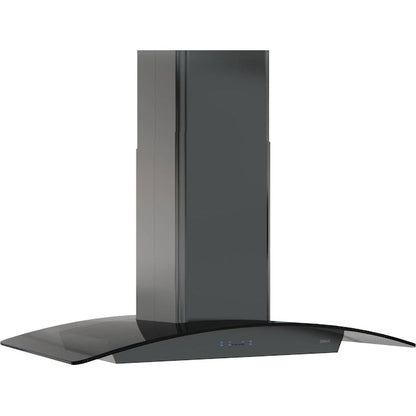 Zephyr 36 inch Convertible 600-CFM Black Stainless Steel Island Range Hood